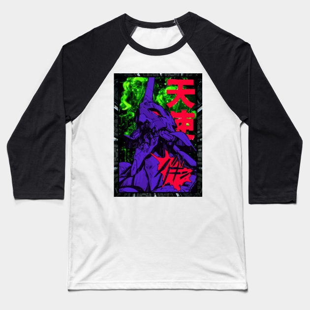 Evangelion mecha eva Baseball T-Shirt by syanart